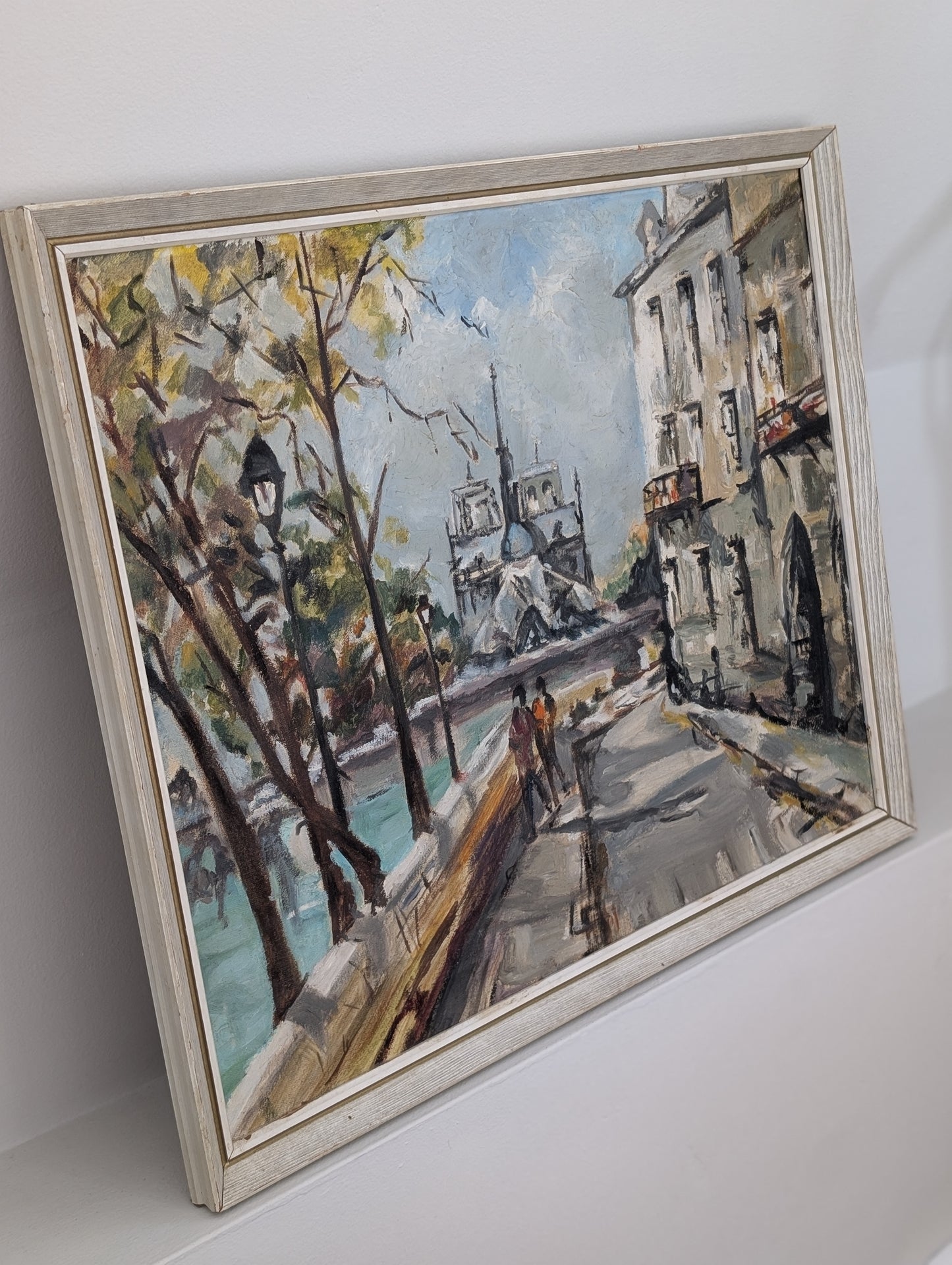 Mid-Century Oil Parisian Painting