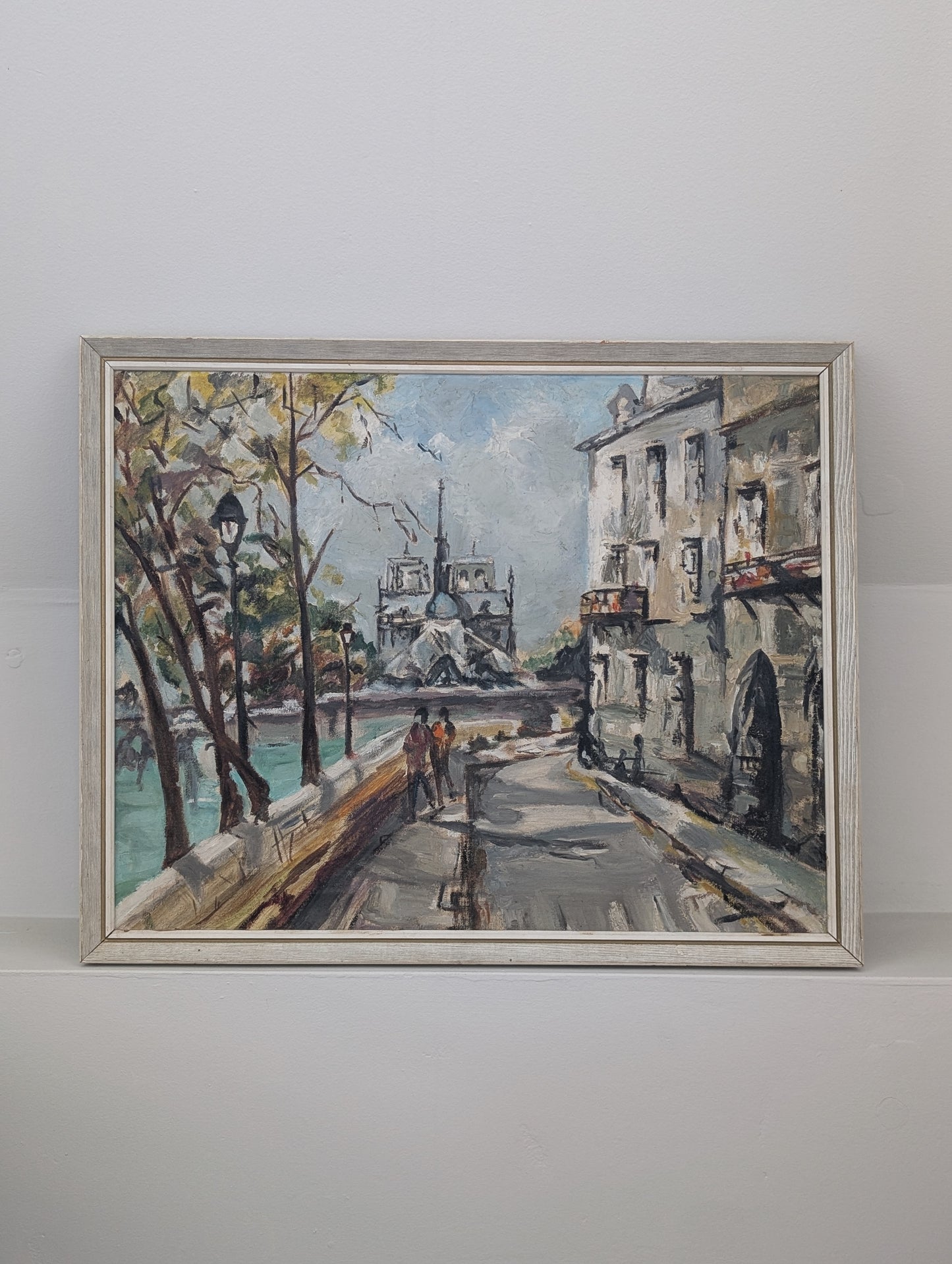 Mid-Century Oil Parisian Painting