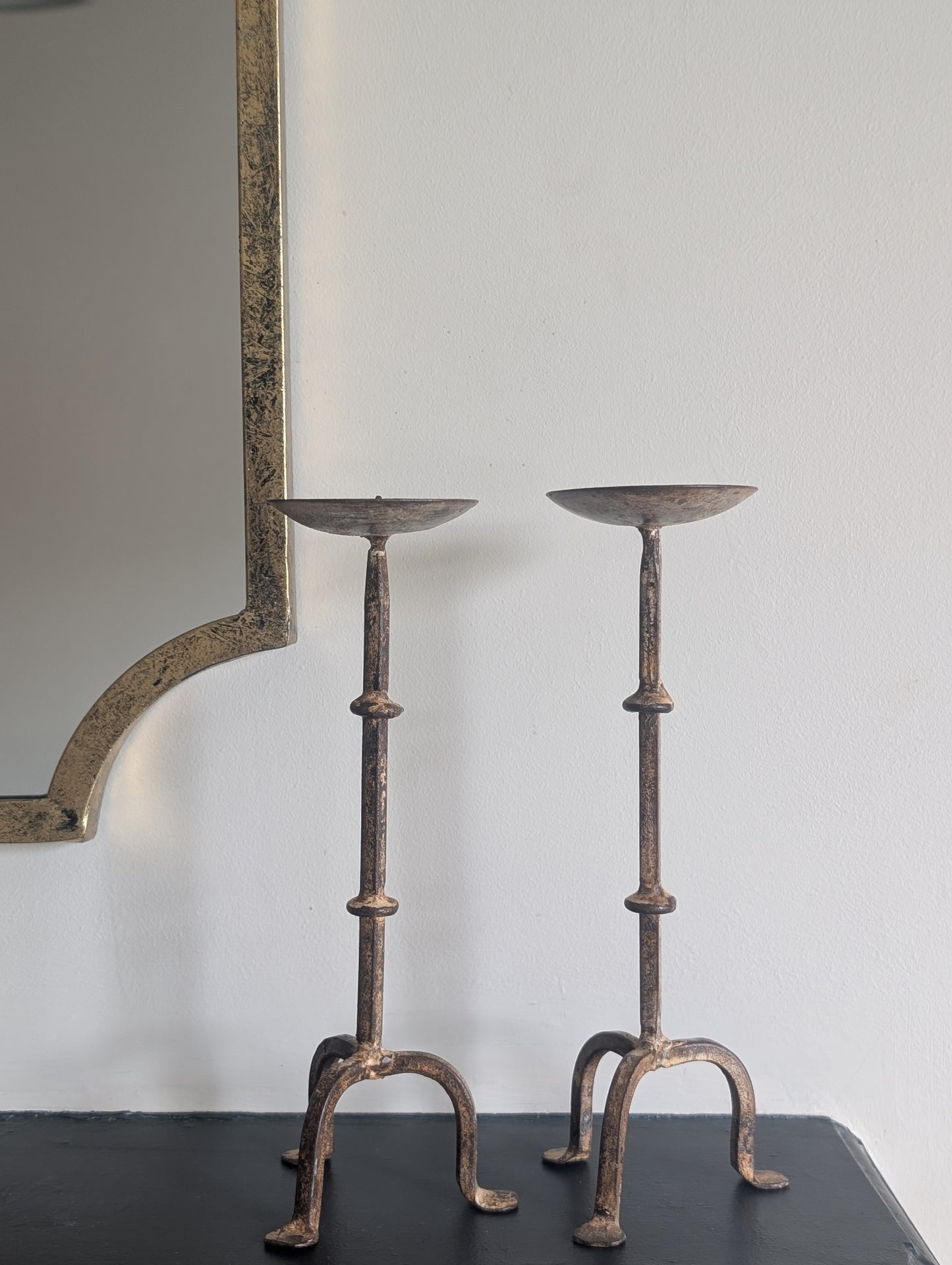 Tall Iron Candlesticks