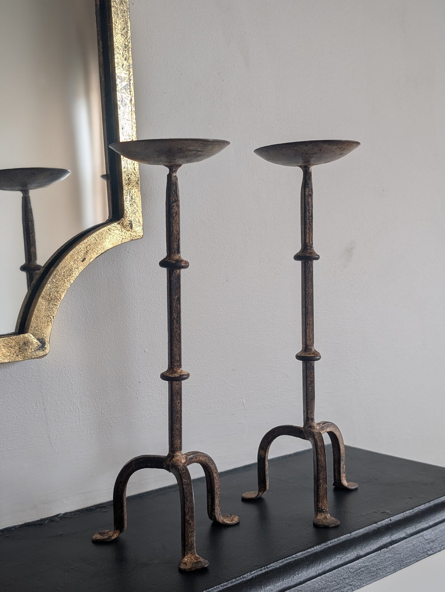 Tall Iron Candlesticks